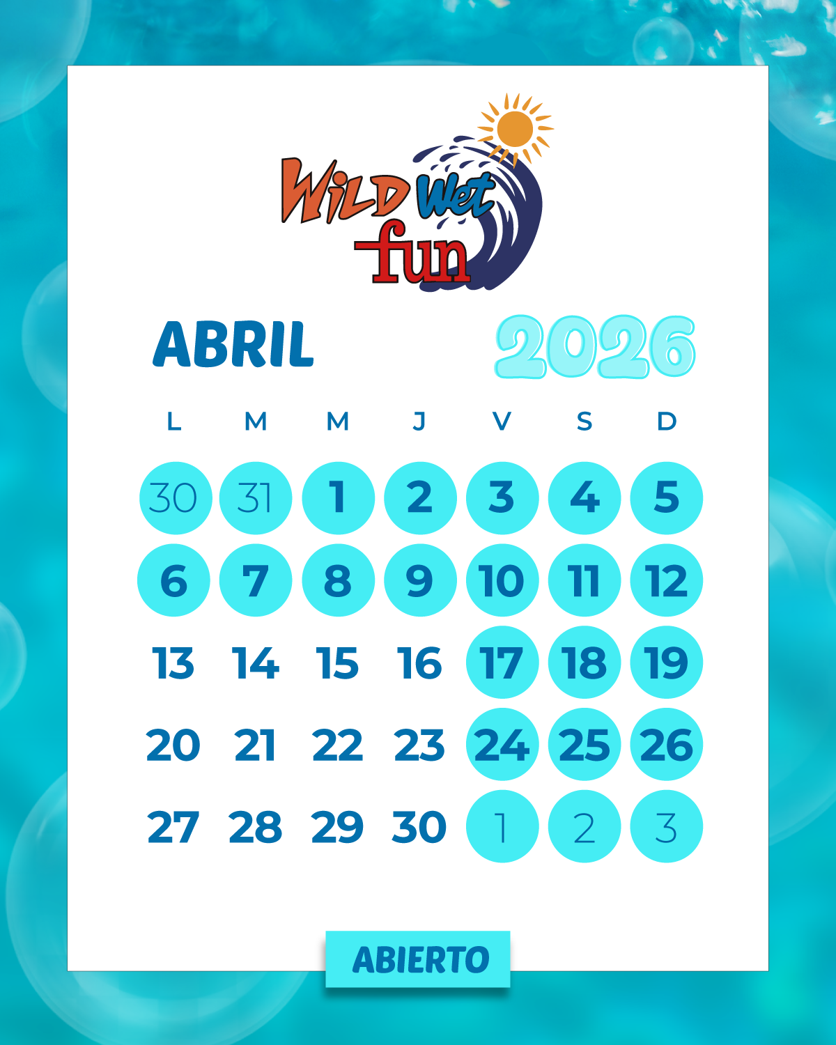 Calendario de fechas